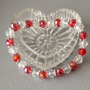 Fashion Jewelry Red and Clear Crystal Bracelet